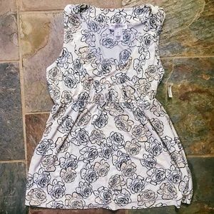 WHBM / floral sleeveless top // M